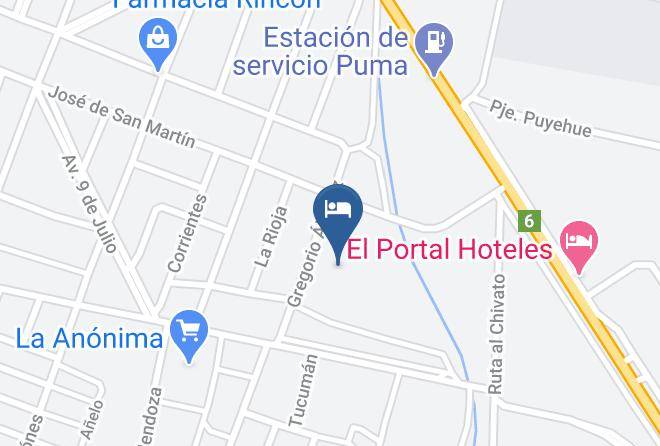 Pehuenches Department - Hotel Land Express Maps