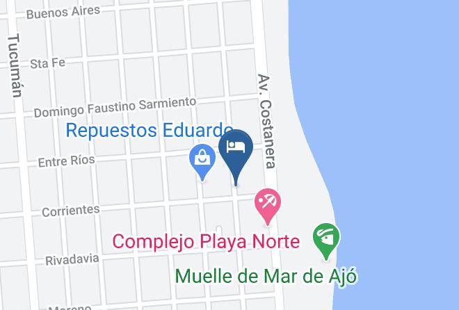 Mar Del Tuyu - Hotel Lantano Maps