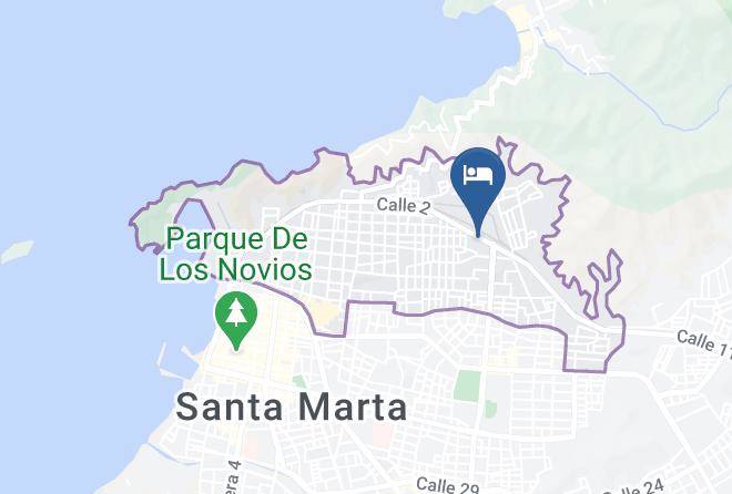 Santa Marta - Hotel Large Bach Maps