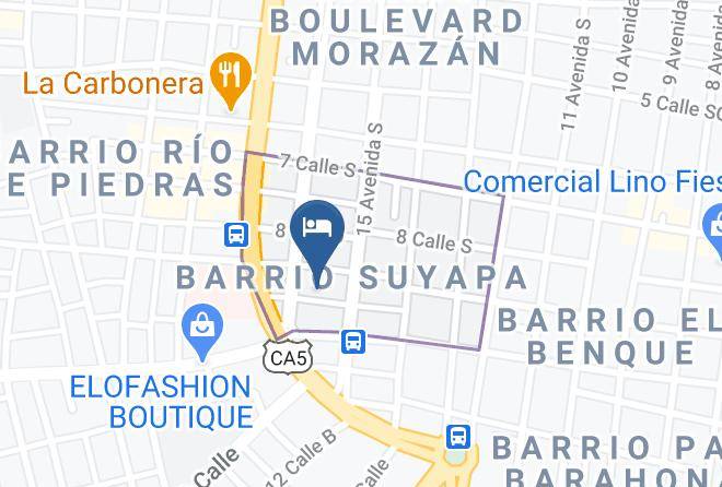 San Pedro Sula - Hotel Las Cascadas Maps