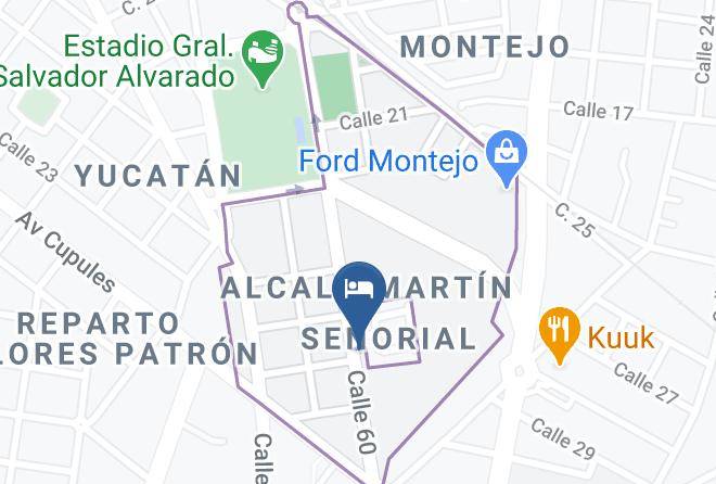 Merida - Hotel Las Cruces Maps