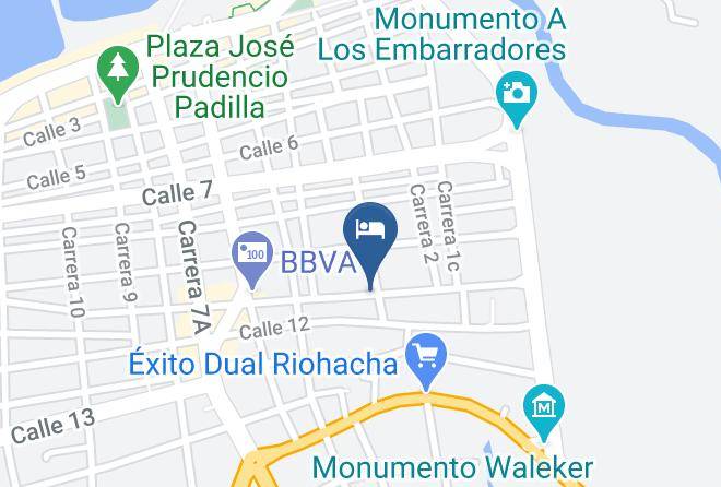 Riohacha - Hotel Las Dos Palmas Maps
