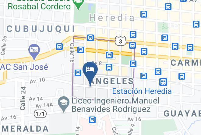 Heredia - Hotel Las Flores Maps