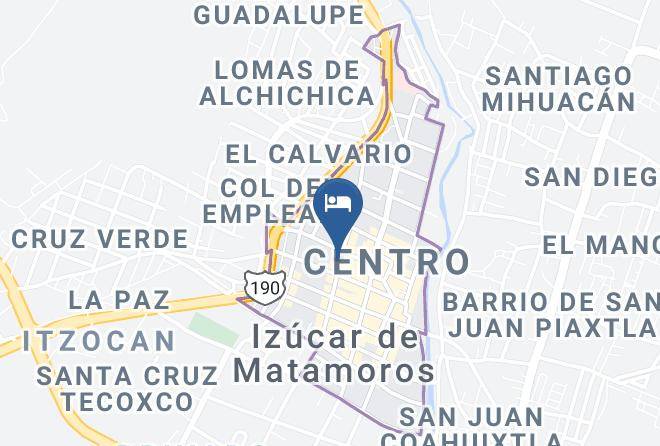 Izucar De Matamoros - Hotel Las Fuentes Maps