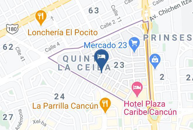 Benito Juarez - Hotel Las Gardenias Maps