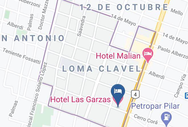 Pilar - Hotel Las Garzas Maps