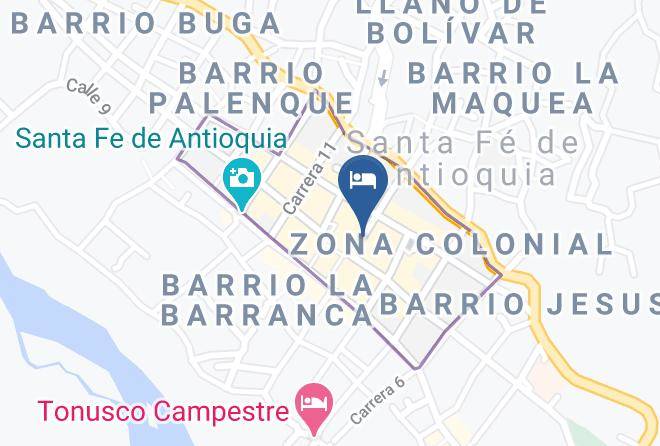 Santa Fe De Antioquia - Hotel Las Palmeras Colonial Maps