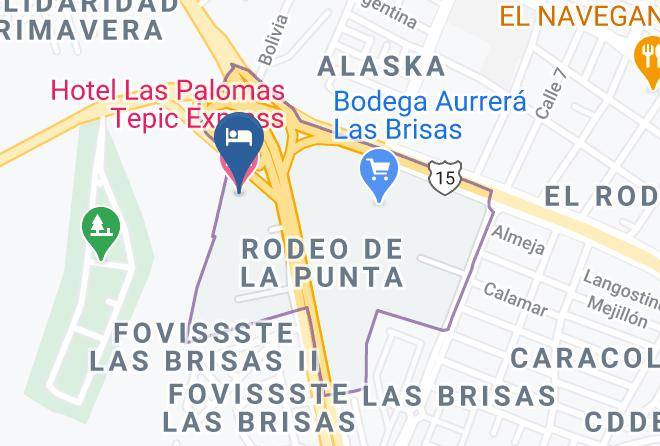 Tepic - Hotel Las Palomas Tepic Express Maps