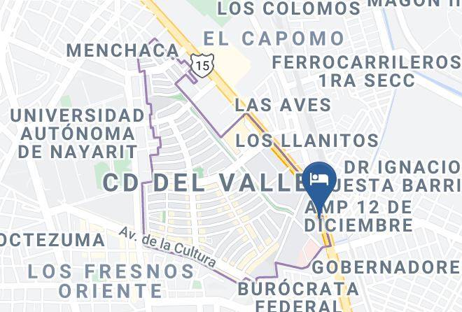 Tepic - Hotel Las Palomas Tepic Maps