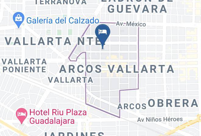 Hotel Las Pergolas Map - Jalisco - Guadalajara