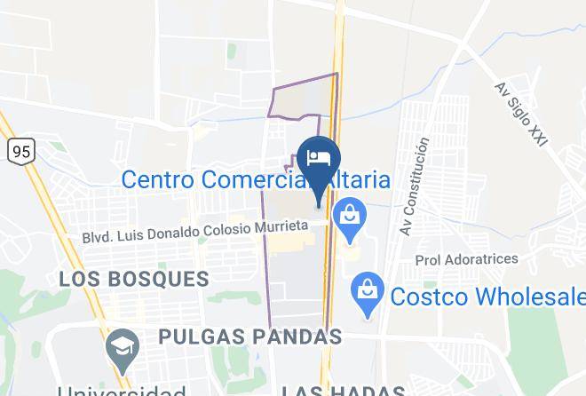 Aguascalientes Galerias - Hotel Las Trojes Maps