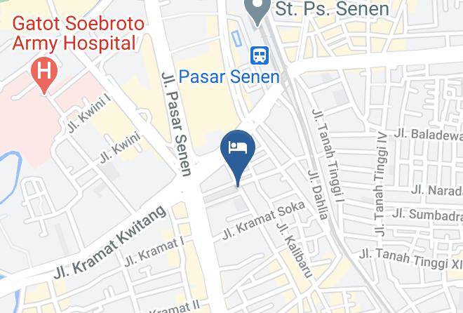 Central Jakarta - Hotel Laura Senen Maps