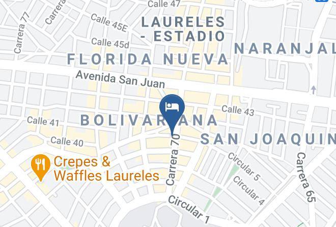 Hotel Laureles 70 Map