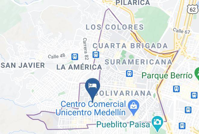 Hotel Laureles Loft Map