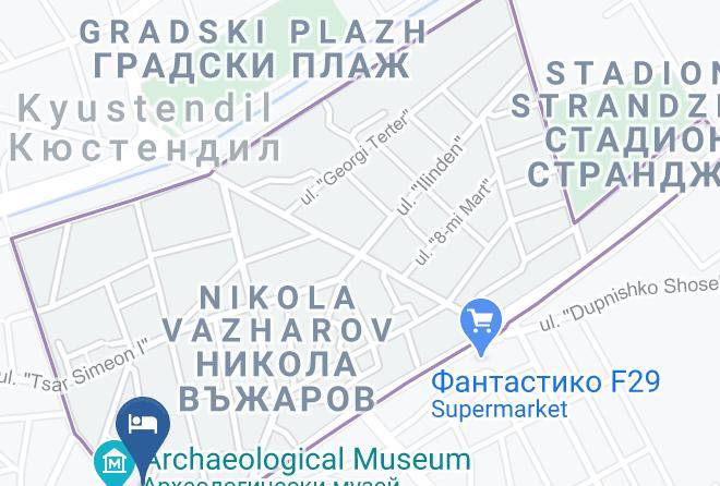 Kyustendil - Hotel Lavega Maps