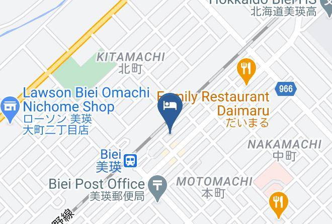 Biei Townkamikawa District - Hotel Lavenir Biei Maps