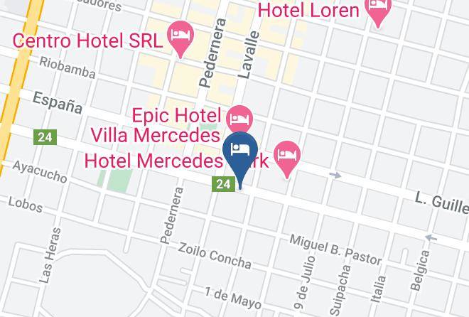 General Pedernera Department - Hotel Lazaro Maps