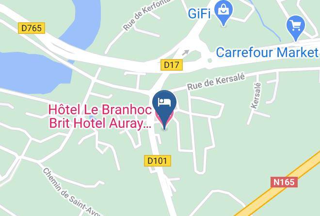 Morbihan - Hotel Le Branhoc Brit Hotel Auray Vannes Golfe Du Morbihan Bretagne Maps