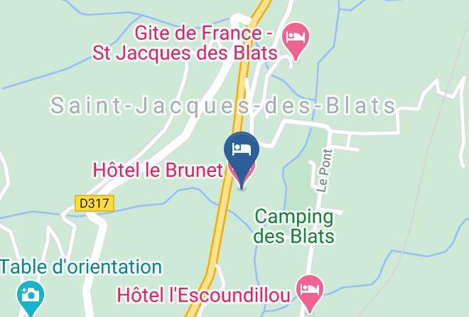 Cantal - Hotel Le Brunet Maps