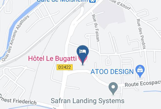 Bas Rhin - Hotel Le Bugatti Maps