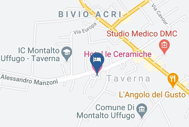 Cosenza - Hotel Le Ceramiche Maps