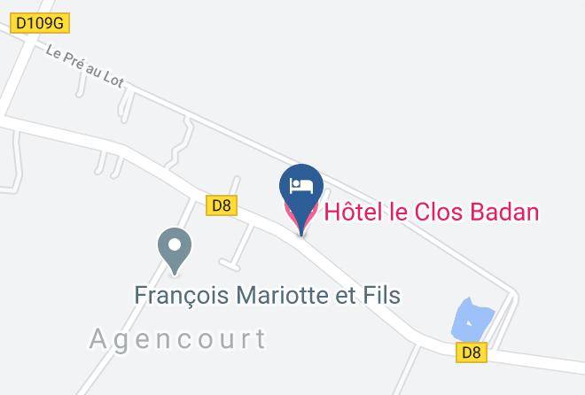 Cote D Or - Hotel Le Clos Badan Maps