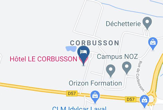 Mayenne - Hotel Le Corbusson Maps