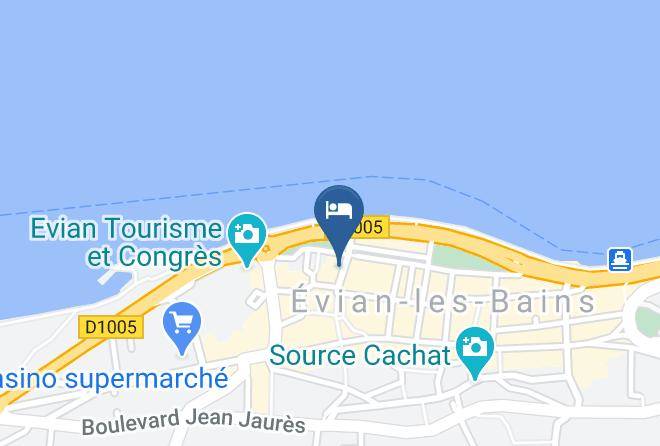 Haute Savoie - Hotel Le Littoral Evian Maps