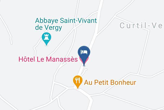 Cote D Or - Hotel Le Manasses Maps