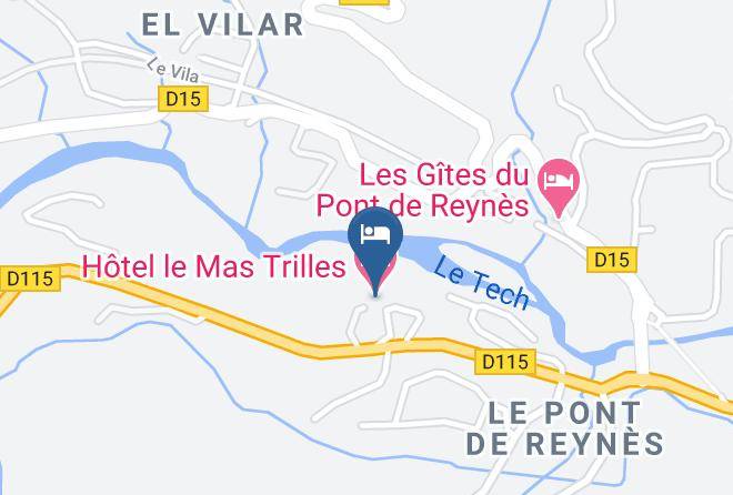Pyrenees Orientales - Hotel Le Mas Trilles Maps