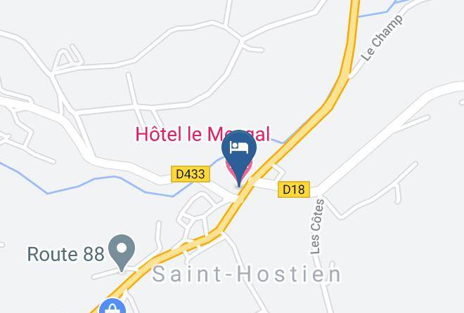 Haute Loire - Hotel Le Meygal Maps