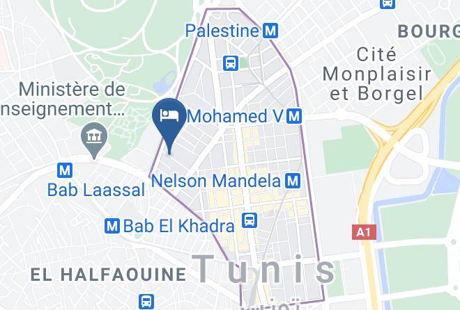 Tunis - Hotel Le National Maps