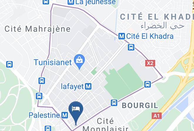 Tunis - Hotel Le Pacha Maps