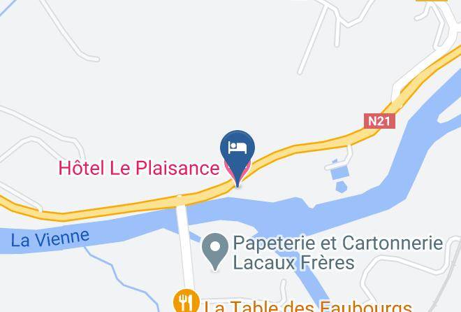 Haute Vienne - Hotel Le Plaisance Maps