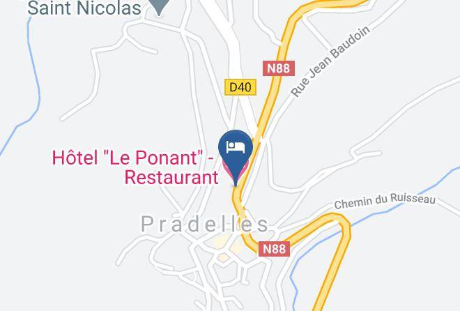 Haute Loire - Hotel Le Ponant Restaurant Maps