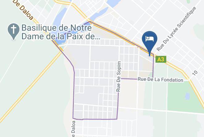 Yamoussoukro - Hotel Le Rocher Maps