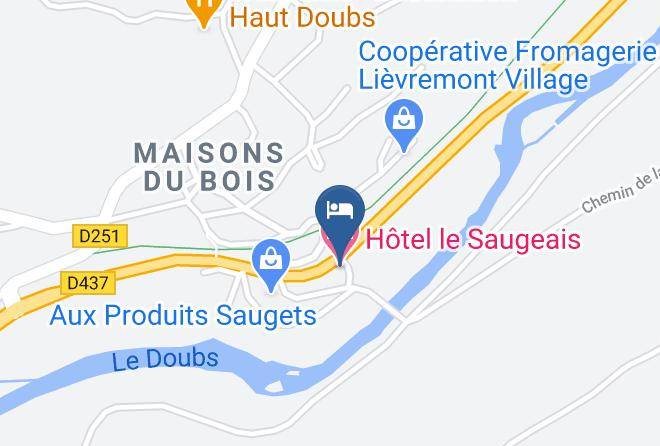 Doubs - Hotel Le Saugeais Maps