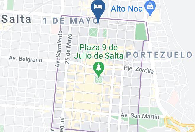 Salta - Hotel Legado Mitico Salta Maps