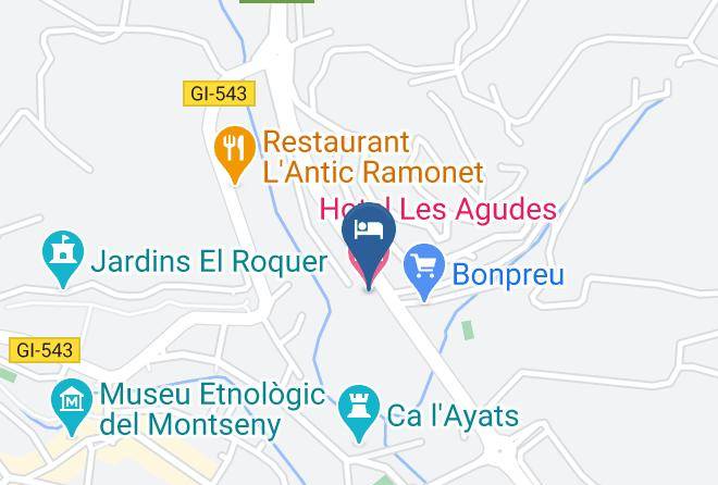 Girona - Hotel Les Agudes Maps