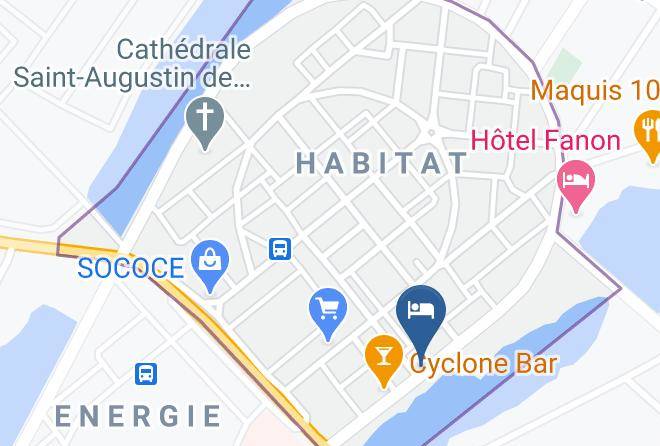 Yamoussoukro - Hotel Les Alizes Maps