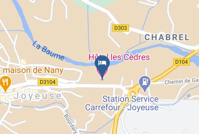 Ardeche - Hotel Les Cedres Maps