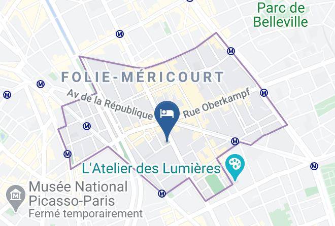 Paris - Hotel Les Deux Girafes Maps