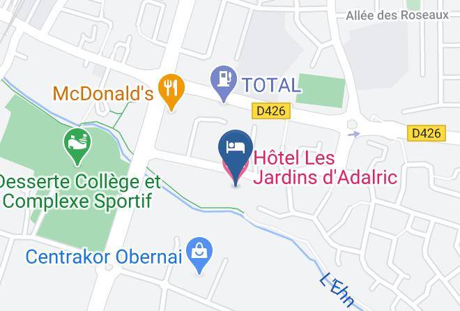 Bas Rhin - Hotel Les Jardins D'adalric Maps
