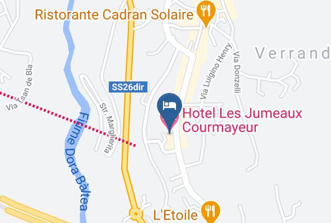Aosta - Hotel Les Jumeaux Courmayeur Maps