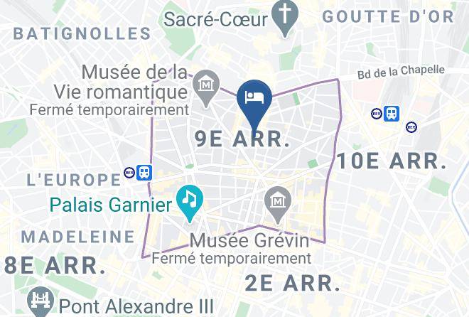 Hotel Les Matins De Paris & Spa Map