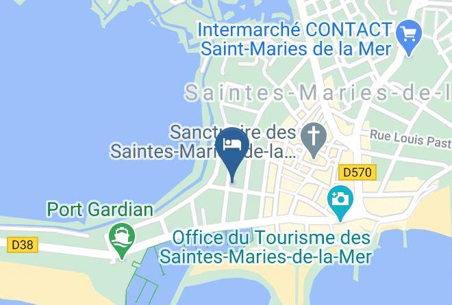 Bouches Du Rhone - Hotel Les Palmiers En Camargue Maps
