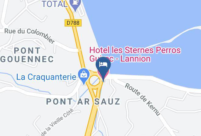 Cotes D Armor - Hotel Les Sternes Perros Guirec Lannion Maps