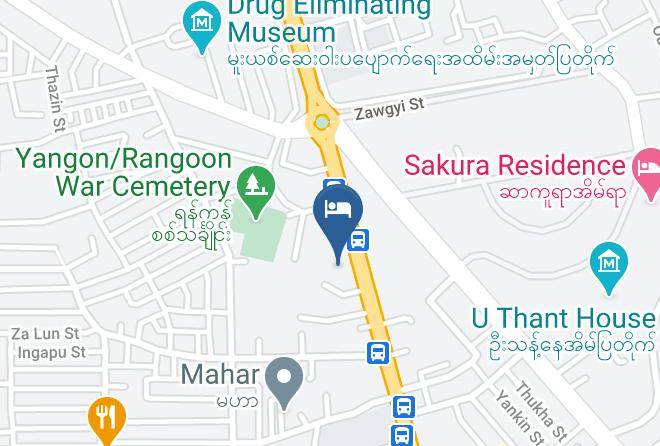 Yangon West - Hotel Liberty Maps