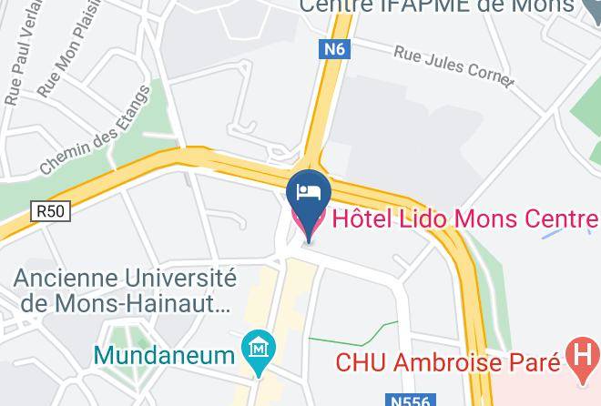 Hainaut - Hotel Lido Mons Centre Maps