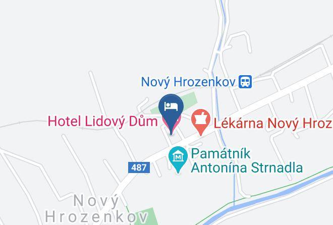 Vsetin - Hotel Lidovy Dum Maps
